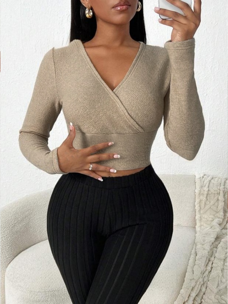 Kadın Uzun Kollu Crop Top V Ya - Street Fashion Y2K incelemesi ve fiyatı